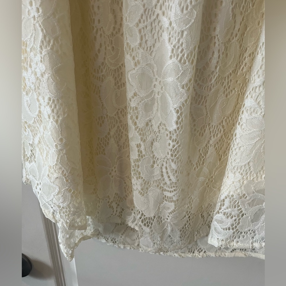 Umgee Designer Elegant Cream Lace Women's Mini Dress Size Small - Picture 6 of 16